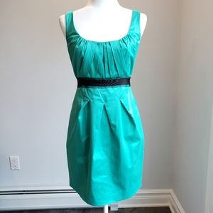 BCBGMaxAzria emerald satin dress size 2